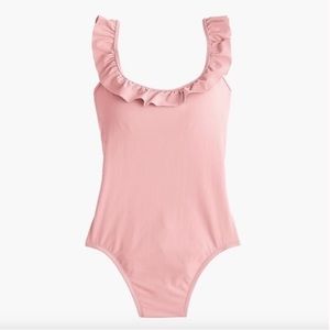 J Crew Ruffle Scoopback Once-piece Swimsuit